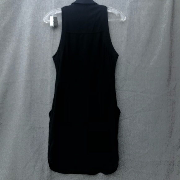 AllSaints Black Collared Tank Dress w/ Pockets - Picture 2 of 7
